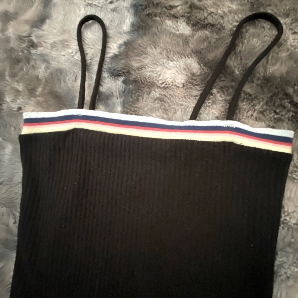 Forever 21- Women’s spaghetti strap Multicolored Lining Ribbed Midi Dress
